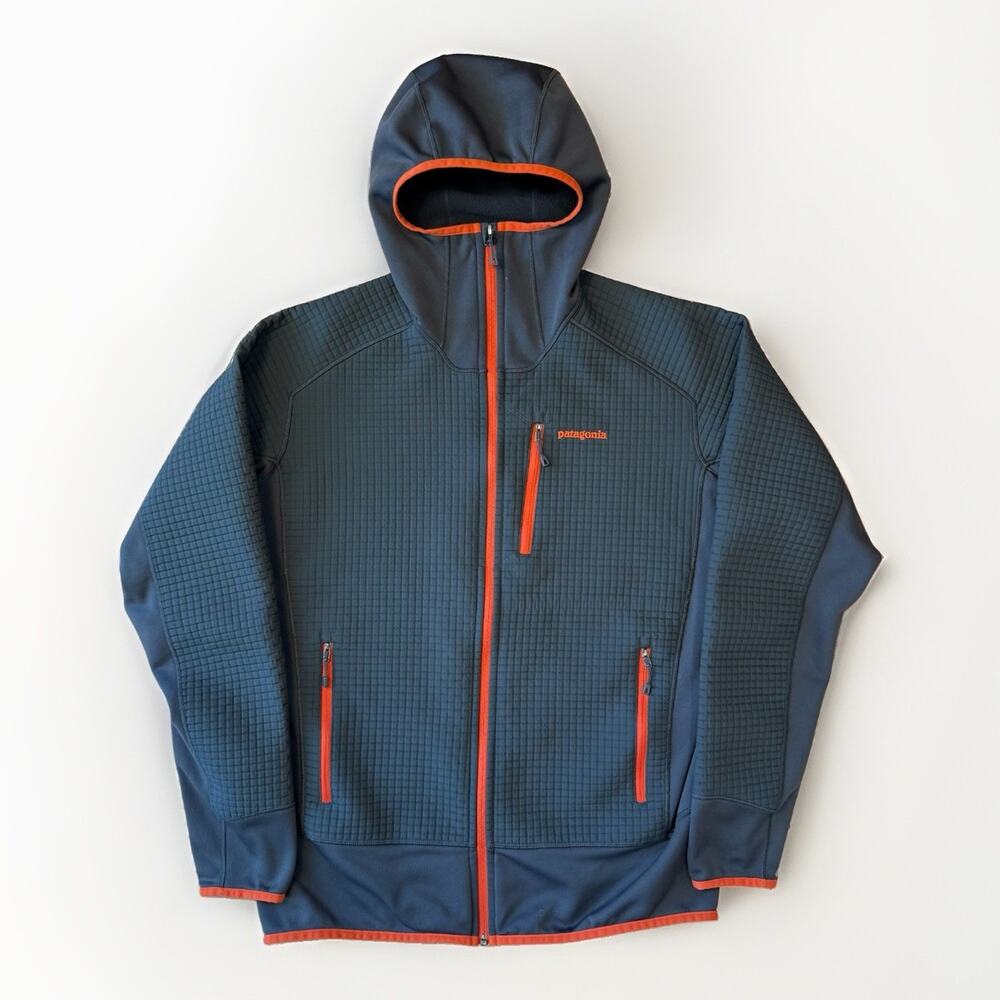 Patagonia Dual Aspect Hoody Large Gray Full Zip Jacket Utility Outerwear